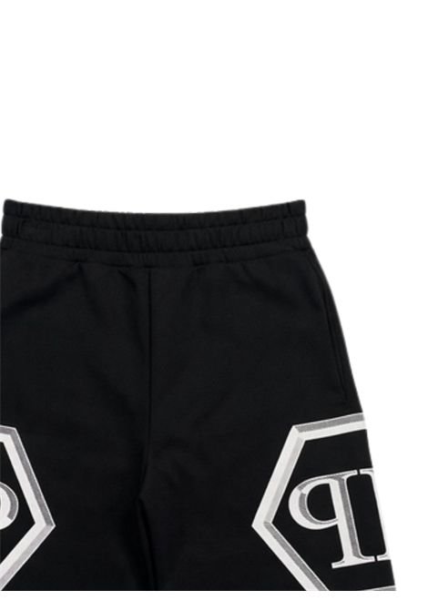 Black cotton Bermuda shorts for children Philipp Plein | BBE140NERO